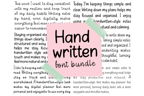 Handwritten Font Bundle Font